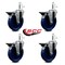 Service Caster 5'' Solid Poly Swivel 7/16'' Grip Ring Stem Caster Set with Brake, 4PK SCC-GR20S514-SPUS-PLB-716138-4 - alternate 3